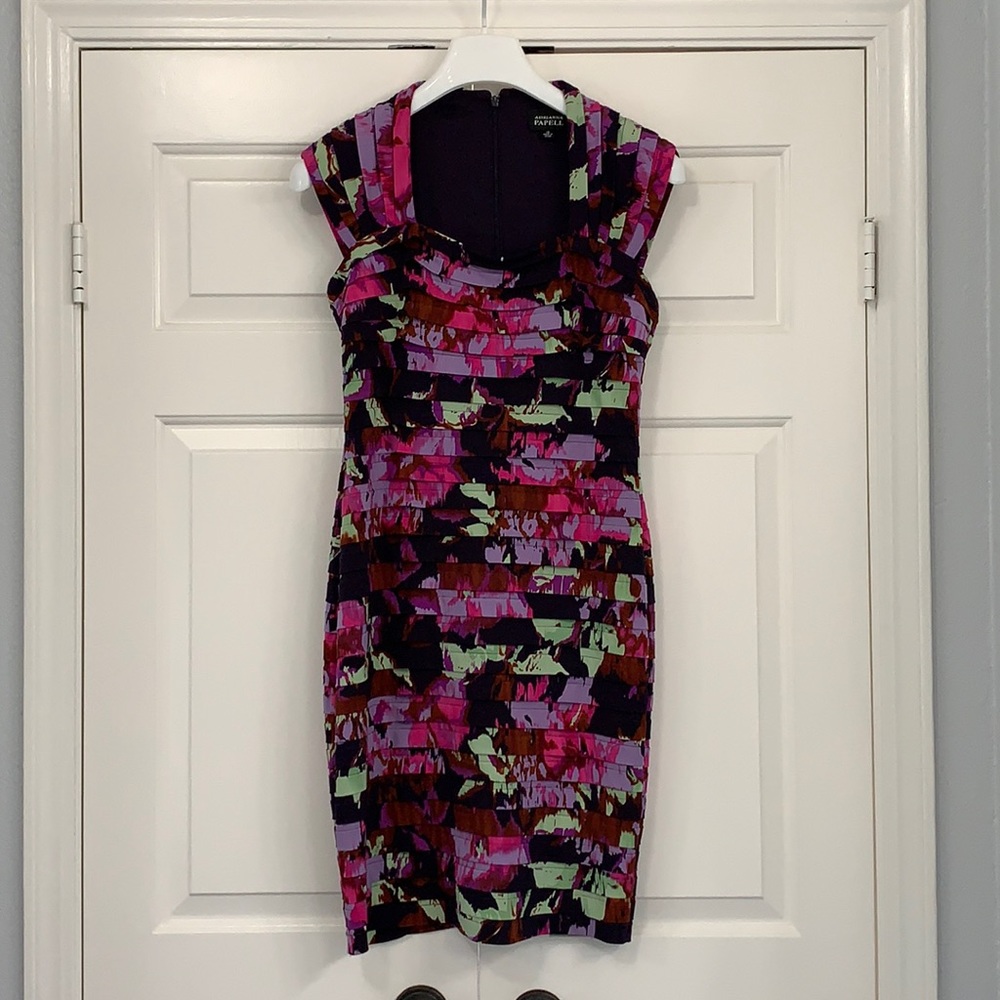 Adrianna Papell Multi-Colored Sleeveless Dress size 10